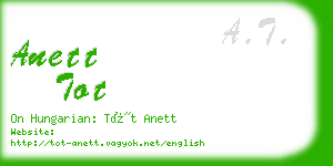 anett tot business card